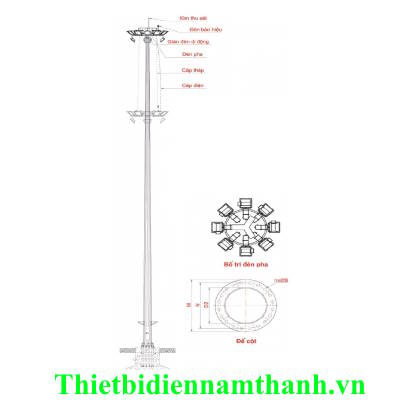 CỘT ĐÈN NÂNG HẠ 17M