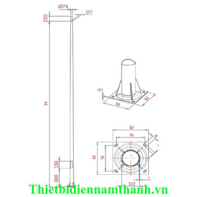 THÂN CỘT TRÒN CÔN 6M